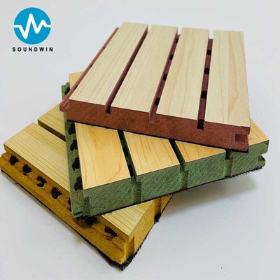 Деревянный потолок акустический звукозащитный канавный стенный Mdf звукоизоляционные панели для банкетного зала